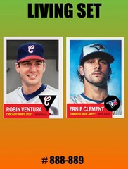 💥ROBIN VENTURA / ERNIE CLEMENT💥Topps Living Set 888-889