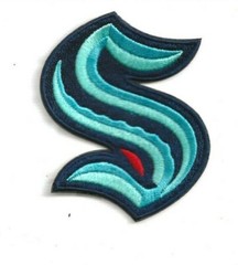 NEW 2 3/4 X 3 1/2 INCH SEATTLE KRAKEN IRON ON PATCH FREE SHIP
