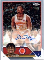 2023 Topps Chrome McDonald’s All American #CA-DW DJ Wagner Chrome Autographs