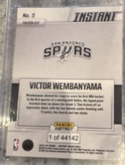 Panini 2023-24 Instant Victor Wembanyama RC #5 San Antonio Spurs /44142