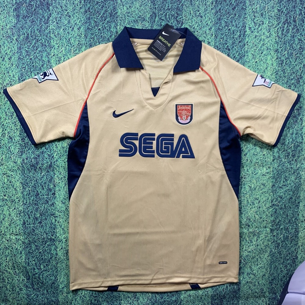 Bergkamp Arsenal 2001/2002 Away Jersey – Retro Jersey – Mens Sizes – New