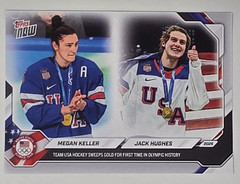 Megan Keller / Jack Hughes2026 Olympics Topps NOW – Card 19 – In Hand
