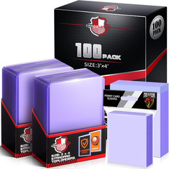 Trading Card Sleeves Hard Plastic Clear Case Holder 300 Baseball Cards Topload!!