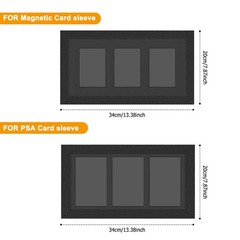 3 Grids For PSA Card Magnetic Card Frame Wall Mount Trading Card Display Case
