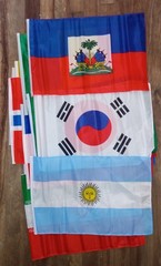 1 SET OF 42 WORLD CUP COUNTRIES FLAGS (12×18 INCHES WITHOUT WOODEN STICK) $65