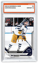 Gavin McKenna 2025-26 Bowman U Now #4 Penn State Graded Gem Mint 10