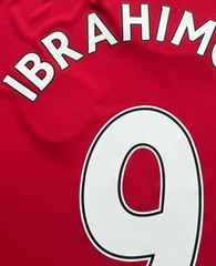 2016/17 Manchester United Home Jersey #9 Ibrahimovic Large adidas Premier League