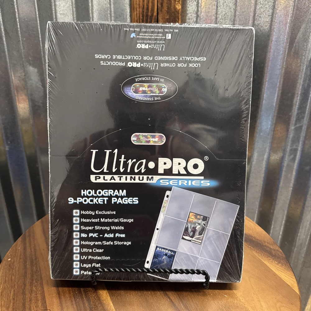 100 Ultra Pro 9-Pocket Platinum Card Storage Pages Sheets Trading New In Box