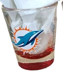 Miami Dolphins Shot Glass Team Collectors 2.0 Oz New NFL for (1) Shot Glass