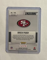 2022 Panini Instant NFL – Brock Purdy #146 (RC)