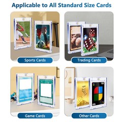 5PACK 100PT Magnetic Card Holders UV Protection for Sport Football Trading Cards