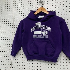 Northwestern Wildcats Champion Hoodie Youth 4 YXS Purple Y2K Graphic Sweatshirt