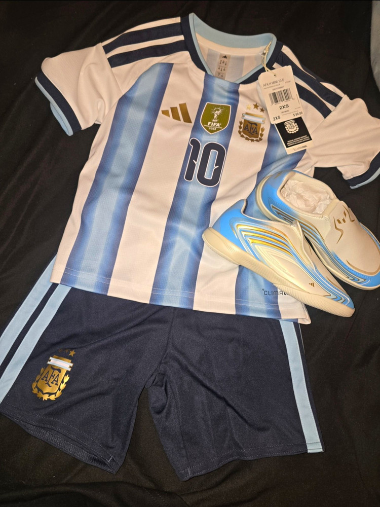 New! Size: 2XS Argentina 26 Home Messi Kids Set F50 Messi League 12 1/2k