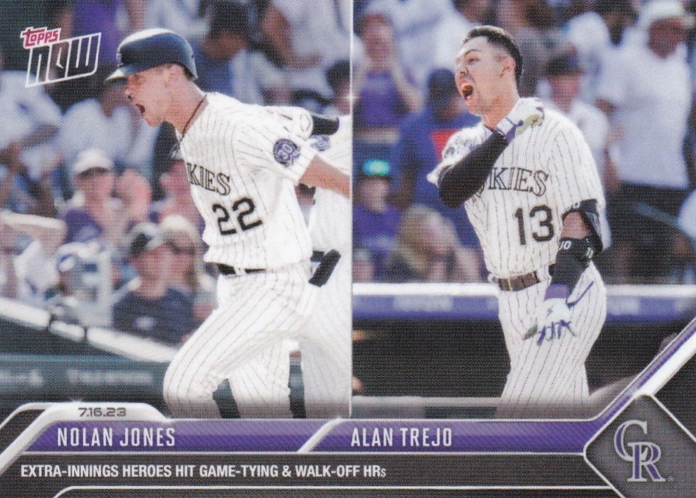 2023 TOPPS NOW #578 NOLAN JONES & ALAN TREJO- COLORADO ROCKIES