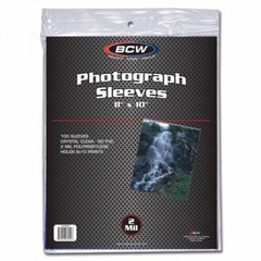 200 BCW Photograph Sleeves 8×10 Acid Free No PVC PAT Passed Crystal Clear