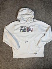 Denver Nuggets Nike Sweatshirt Mens L White 5280 NBA Basketball Pullover Hoodie