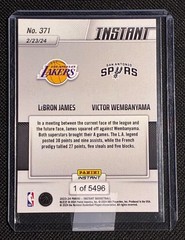 Victor Wembanyama/LeBron James 2023-24 Panini Instant #371