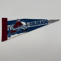 Colorado Avalanche Vintage 90s NHL Hockey Mini Pennant 9″x4″ Felt Banner Flag
