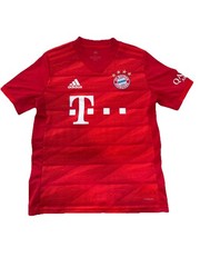 Adidas FC Bayern Munich Soccer Jersey Boys Large Red Lightweight 13Y-14Y