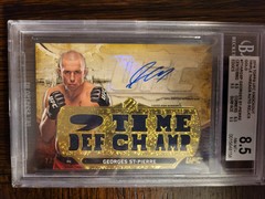 2014 Topps UFC Knockout George St Pierre Auto Relic 7/9 BGS 8.5