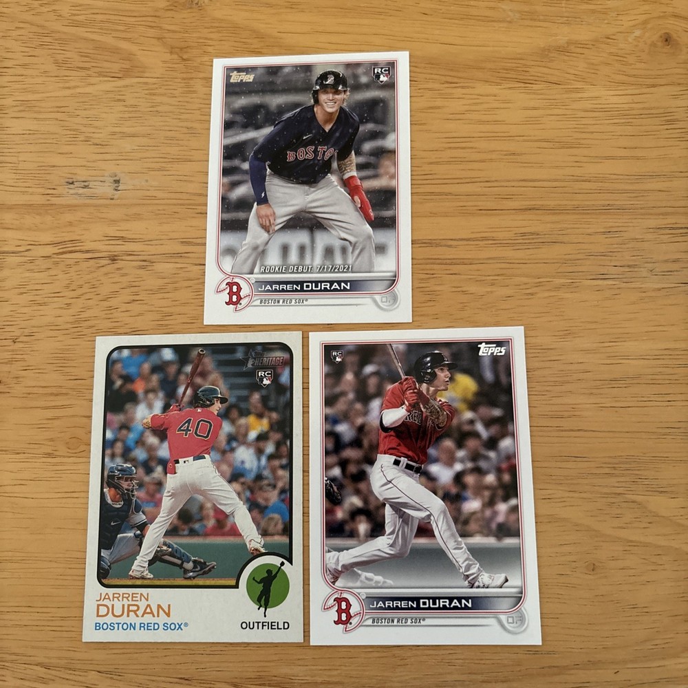 Jarren Duran 2022 Topps & Topps Heritage #US118, #187, #211 -Rookie Cards