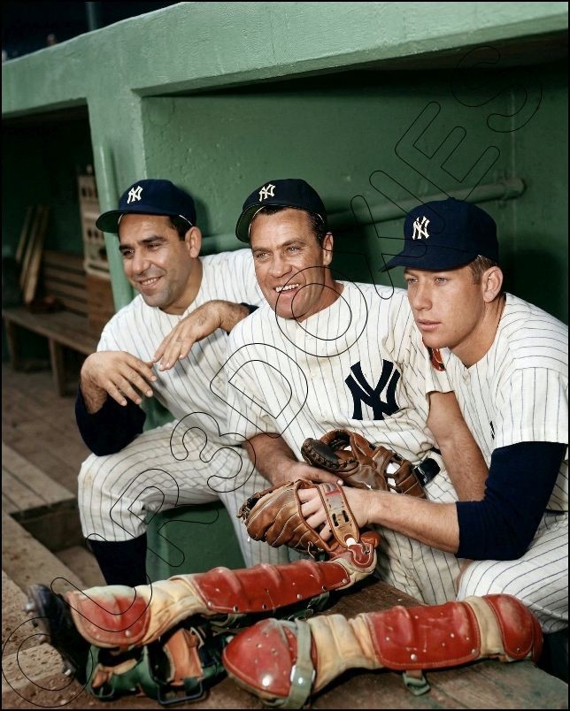 Mantle Berra Bauer Photo 8X10 – 1953 Bowman Card Photo Yankees FREE SHIPPING