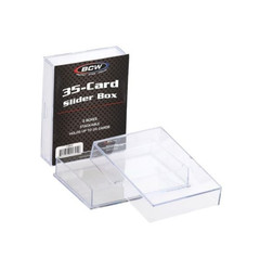 BCW- 2 Piece Slider Box (35) Count – Single, 3, 5, 10 Pack You Pick Size Box