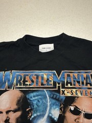 Game Changer WWE WrestleMania X-Seven Stone Cold vs The Rock Black T-Shirt M S18