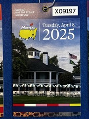 (3) 2025 Masters Tickets Augusta National Rory McIlroy Wins M, T, W (Not Badge)
