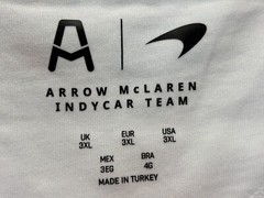 NEW! Arrow McLaren Indycar Team Tshirt Sz 3XL White Felix Rosenqvist 6