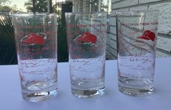 3 Vintage 1956 Philadelphia Phillies Team Roster Baseball Tumbler Glasses