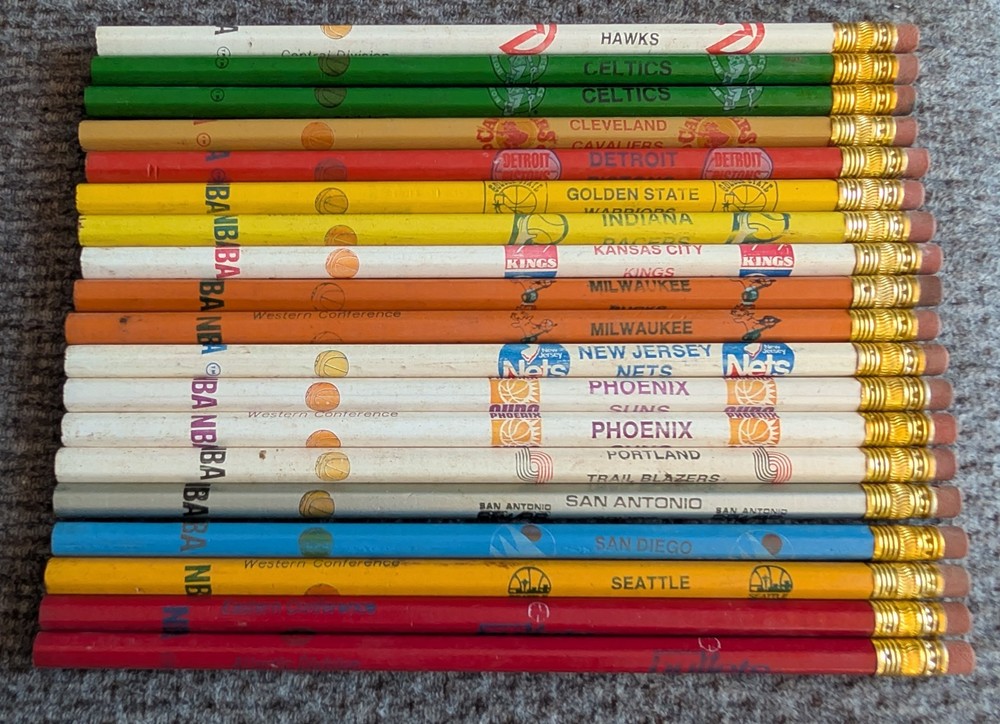 VINTAGE NBA PENCILS –