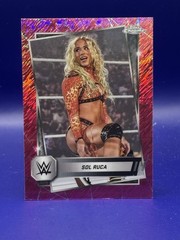 2025 Topps Chrome WWE Pink Shimmer Refractor Sol Ruca #24 3a1