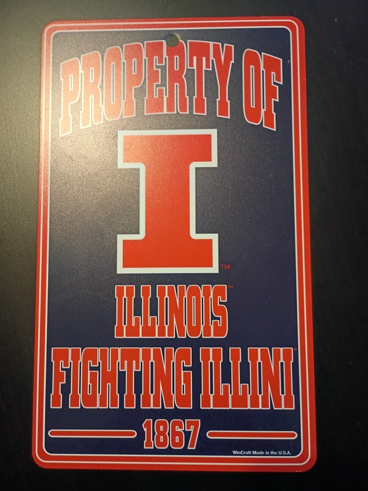 Officially Licensed Collegiate Products Fighting Illi Sign 7.5″ X 12″