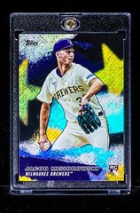 Jacob Misiorowski RARE STARS HOLO FOIL INVESTMENT ROOKIE CARD Brewers SP RC