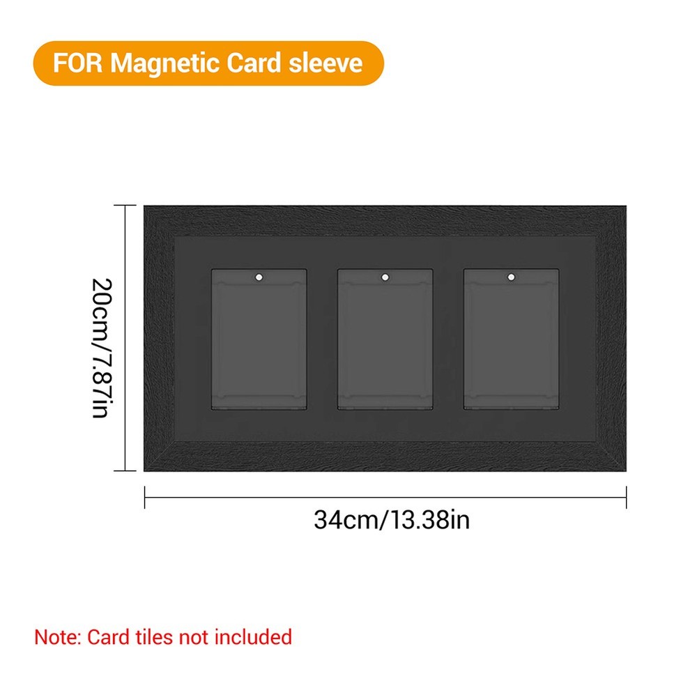 Wooden Trading Card Wall Mount Display Case Frame For PSA / Magnetic Card Sleeve