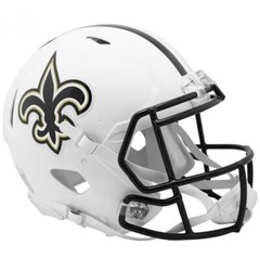 New Orleans Saints Full Size Flat White Authentic Speed Helmet