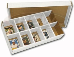 Lot of 10 Cardboard Baseball Trading Card Sorting Trays 10 slot sort boxes