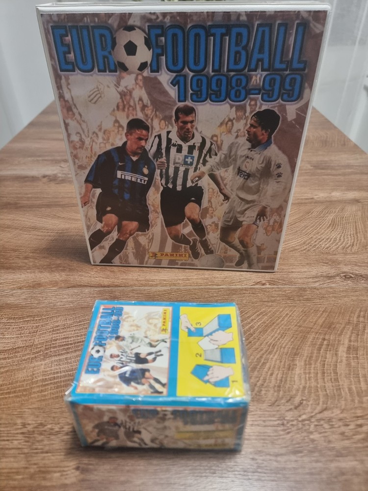 Panini Euro Football 1998-99 Sealed Sticker Display Box 100 Packs Vintage Soccer