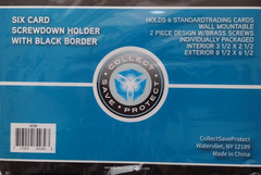 CSP 6 Card Recessed Screwdown Card Protector Black Border New NIP #6CSD