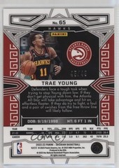 2022-23 Panini Obsidian Electric Etch Purple Flood 45/49 Trae Young #65 1gw7