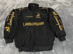 Unisex Adult Lamborghini Jacket Ebroidered Cotton Padded F 1 Racing Jacket