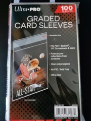 Ultra PRO-Graded Card Sleeves-100 Per Pack-Resealable Strip-#81307-New In Pack