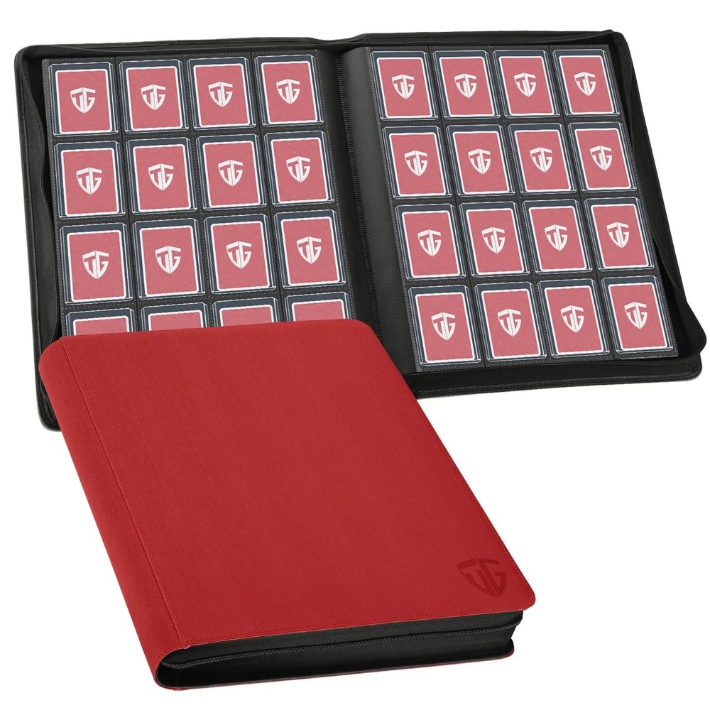 16 Pocket Toploader Binder,Holds 640 3”x4” Toploader Hard Cases,Sleeves Card …