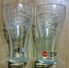 Set of 2 – 2018 FIFA World Cup Russia Pint Glasses – Coca Cola – 6 Inches Tall