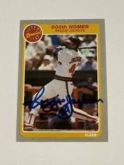 1985 Fleer Autographed Vintage 500th Homer Reggie Jackson Angels HOF