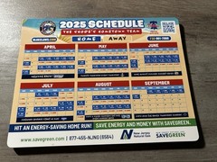 Jersey Shore BlueClaws 2025 Magnetic Schedule !!!!