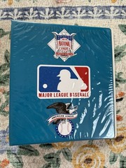 Vintage CMC MLB NL/AL Empty Baseball Cards Album Turquoise 3 Ring Binder