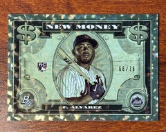 2023 Bowman Platinum Francisco Alvarez New Money Green Ice RC /75 #NM-2 Mets