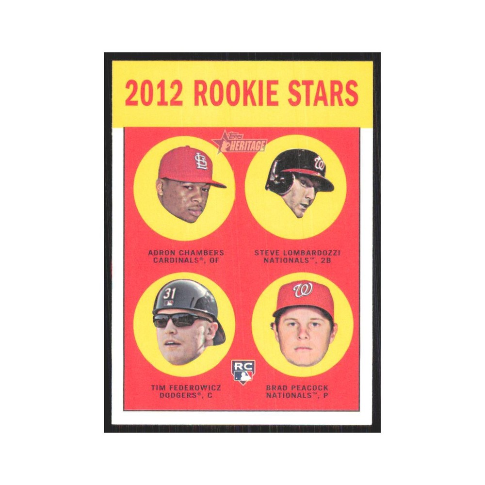2012 Adron Chambers/Steve Lombardozzi/Tim Federowicz/Brad Peacock RC
